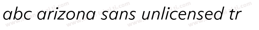 abc arizona sans unlicensed trial b字体转换